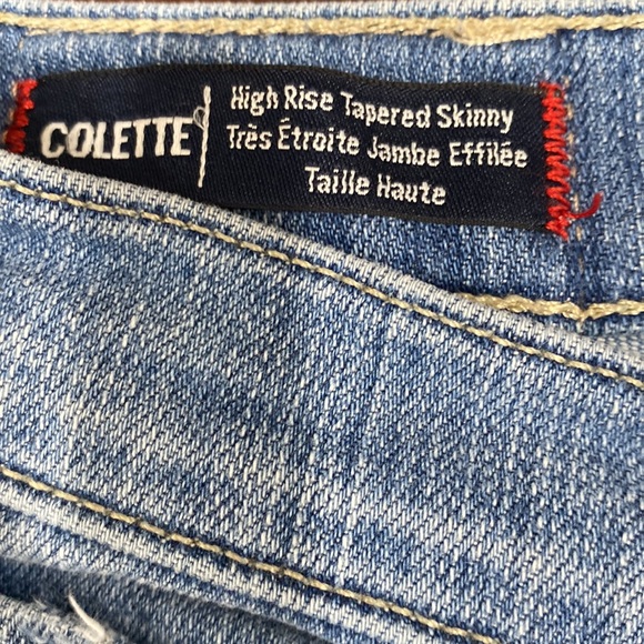 True Religion Colette High Rise Tapered Skinny Waterfall Wash Ripped size 29 - Picture 4 of 16